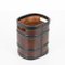 Mid-Century Italian Brown and Black Leather Decorative Basket, 1970s 2