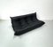 French Togo 3-Seater Sofa in Matt Black Leather by Michel Ducaroy for Ligne Roset 11