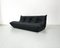 French Togo 3-Seater Sofa in Matt Black Leather by Michel Ducaroy for Ligne Roset 5