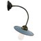 Vintage Industrial Flexible Wall Light in Light Blue Enamel 1