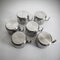 Stainless Steel Cups with Saucers, Guido Bergna, Italy, 1970s, Set of 12 4