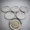 Stainless Steel Cups with Saucers, Guido Bergna, Italy, 1970s, Set of 12 5