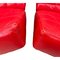 Rote Vintage Volare Stühle mit Fußhocker von Jan Armgard für Leolux, 3er Set 12