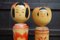 Vintage Traditional Narugo Kokeshi by Yusa Fukuju and Sakurai Shoji, Japan, 1950s, Set of 2 2