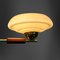 Skandinavischer Mid-Century Kronleuchter aus Messing, Teak & Glas, Schweden, 1940er 6