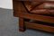 Set of Mid-Century Pine and Cognac Leather Lounge Chair & Ottoman, France, 1960s 14