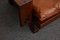 Sillón y otomana Mid-Century de pino y cuero coñac, Francia, años 60. Juego de 2, Imagen 24
