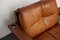 Sillón y otomana Mid-Century de pino y cuero coñac, Francia, años 60. Juego de 2, Imagen 16