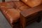 Set of Mid-Century Pine and Cognac Leather Lounge Chair & Ottoman, France, 1960s 21