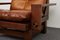 Sillón y otomana Mid-Century de pino y cuero coñac, Francia, años 60. Juego de 2, Imagen 22