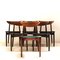 Sedie vintage in palissandro e pelle di Harry Østergaard per Randers Møbelfabrik, Scandinavia, set di 6, Immagine 1