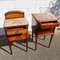 Tables de Chevet Louis XVI en Marbre et Marqueterie d'Acajou avec Tables de Chevet en Marbre et Bois, France, 1920s, Set de 2 21