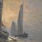 Albert Isidore De Vos, Grande porto turistico con barche e pescatori, Fine XIX secolo, Olio su tela, Con cornice, Immagine 8