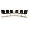 Sillas S55 de cuero negro de Thonet. Juego de 6, Imagen 1