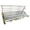 Art Deco Brass Wall Coat Rack with Mirror, 1930s 1