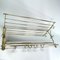 Art Deco Brass Wall Coat Rack with Mirror, 1930s 5
