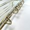 Art Deco Brass Wall Coat Rack with Mirror, 1930s 4