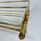 Art Deco Brass Wall Coat Rack with Mirror, 1930s 3