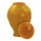 Chinese Yellow Beijing Glass Urn Vase, Image 4