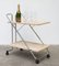 Carrello vintage in plastica e acciaio cromato, anni '70, Immagine 9