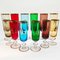 Bicchieri vintage in vetro di Murano con bordo dorato, anni '50, set di 12, Immagine 1