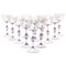 Cyclamen Murano Wine Glass from Cenedese, 1950s, Set of 12 2