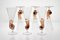 Amber Murano Glass and Pulegoso Nautilus Flutes from Cenedese, 1950s, Set of 6 17