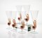 Amber Murano Glass and Pulegoso Nautilus Flutes from Cenedese, 1950s, Set of 6 5