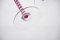 Pulegoso Murano Glass with Twisted Ruby ​​shank from Cenedese, 1950s, Set of 8 19