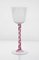 Pulegoso Murano Glass with Twisted Ruby ​​shank from Cenedese, 1950s, Set of 8 6