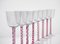 Pulegoso Murano Glass with Twisted Ruby ​​shank from Cenedese, 1950s, Set of 8 12