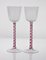 Pulegoso Murano Glass with Twisted Ruby ​​shank from Cenedese, 1950s, Set of 8 11