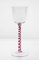 Pulegoso Murano Glass with Twisted Ruby ​​shank from Cenedese, 1950s, Set of 8 7