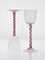 Pulegoso Murano Glass with Twisted Ruby ​​shank from Cenedese, 1950s, Set of 8 15