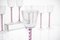 Pulegoso Murano Glass with Twisted Ruby ​​shank from Cenedese, 1950s, Set of 8 14