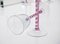Pulegoso Murano Glass with Twisted Ruby ​​shank from Cenedese, 1950s, Set of 8 4