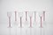 Pulegoso Murano Glass with Twisted Ruby ​​shank from Cenedese, 1950s, Set of 8 8