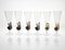 Brown Accent and Pulegoso Murano Glass Nautilus Flutes from Cenedese, 1950s, Set of 6 2