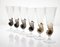 Brown Accent and Pulegoso Murano Glass Nautilus Flutes from Cenedese, 1950s, Set of 6 6