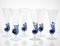 Cobalt Pulegoso Murano Glass Nautilus Flutes from Cenedese, 1950s, Set of 6, Image 9