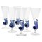 Cobalt Pulegoso Murano Glass Nautilus Flutes from Cenedese, 1950s, Set of 6, Image 1