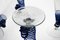Cobalt Pulegoso Murano Glass Nautilus Flutes from Cenedese, 1950s, Set of 6, Image 13