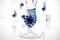Cobalt Pulegoso Murano Glass Nautilus Flutes from Cenedese, 1950s, Set of 6, Image 3