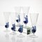 Cobalt Pulegoso Murano Glass Nautilus Flutes from Cenedese, 1950s, Set of 6, Image 5