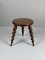 Modern French Farm Stool with Cork Screw Legs, 1950s 2