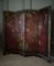 Early 20th Century Chinese Lacquer Screen with 4 Leaves 2