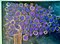 Kunst Wandfliese aus Keramik mit einem blühenden Baum in abstrahierter Landschaft, 1960er 4