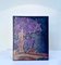 Kunst Wandfliese aus Keramik mit einem blühenden Baum in abstrahierter Landschaft, 1960er 1