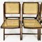 Vintage Klappstühle mit Bast, 1960er, 3er Set 4