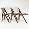 Vintage Klappstühle mit Bast, 1960er, 3er Set 2